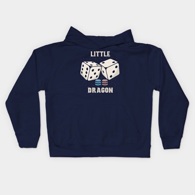 little dragon Dice Kids Hoodie by Hsamal Gibran